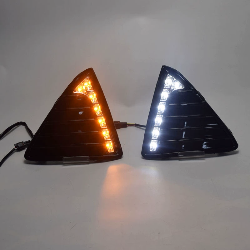 Подходит для 2012–2014 Ford Fox — модифицированные LED дневные ходовые огни под сетку, решётка противотуманной фары, дневные ходовые огни