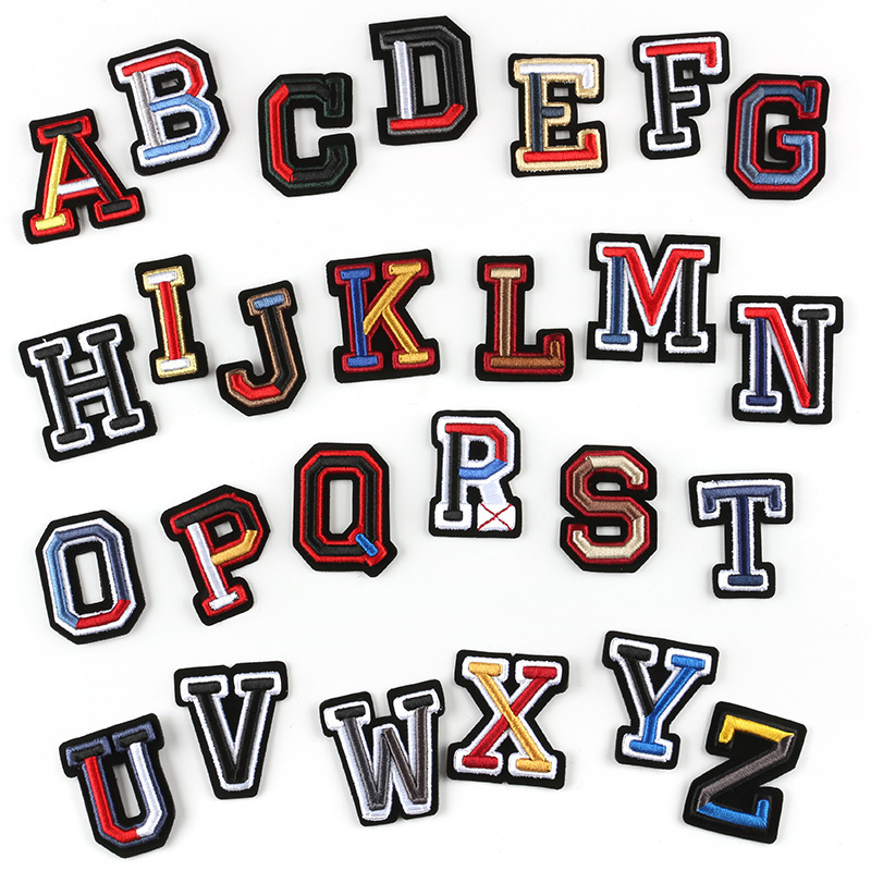 Embroidered Cloth Stickers 26 English Letters Cloth Labels Stereo Embroidered Hat Emblem Badge Clothing Accessories Embroidered Seal Patch Stickers Embroidered Cloth Stickers 26 English Letters Cloth Labels Stereo Embroidered Hat Emblem Badge Clothing Accessories Embroidered Seal Patch Stickers