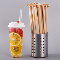 1000 Disposable Straw Juice Beverage Pearl Milk Tea Coarse Plastic Kraft Paper Transparent Paper Large Straw 