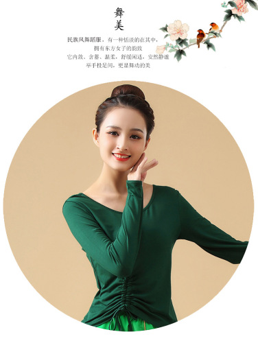 Tingziyi square dance clothing new suit modal cotton Latin modern classical dance practice clothes dance tops