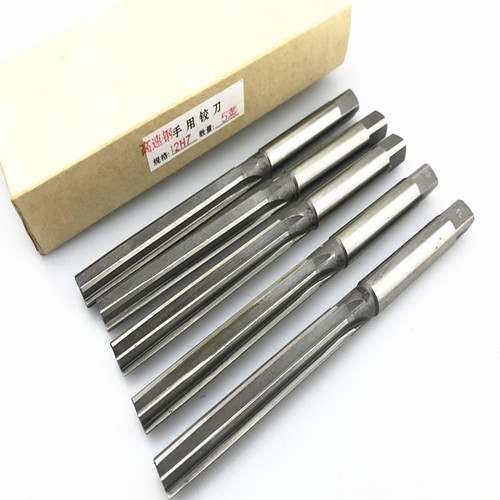 Hand reamer straight slot HSS high speed steel hand screw square head straight handle reamer 3-20H7H8 manufacturer non-standard