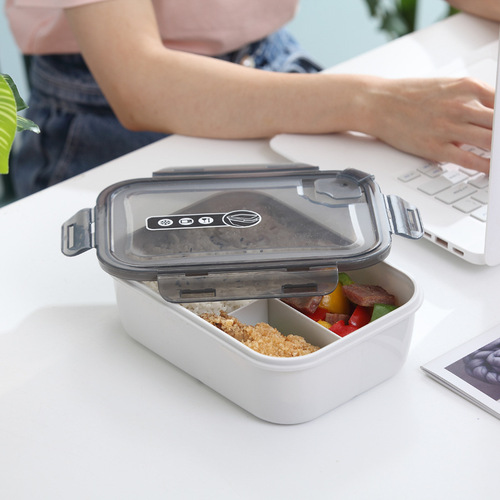 Microwaveable plastic crisper Japanese-style sealed multi-compartment lunch box portable student lunch box lunch box