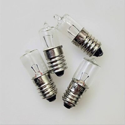 尖头钼丝灯泡6V0.4A 0.85A螺口E10手电筒灯珠摩托车灯泡|ru