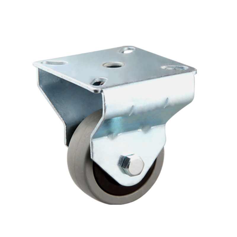 2寸50毫米仪器设备软胎橡胶轮单轮欧式无刹带刹