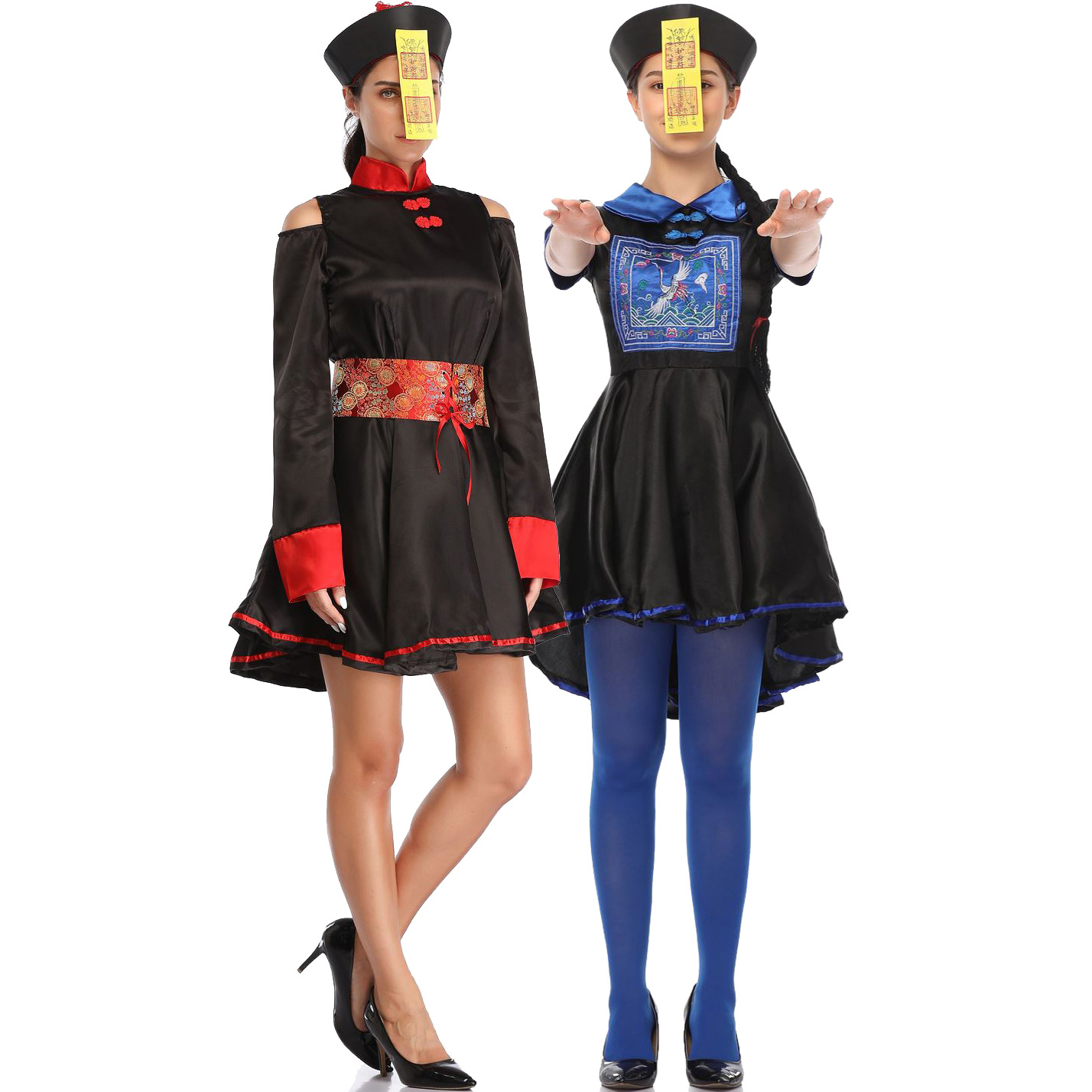 Disfraces de Halloween 2024 M-XL Disfraz de zombi femenino de Halloween cosplay dinastía Qing Huangshan ropa de fantasma de terror taoísta ropa de muerte