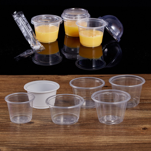 Disposable pudding cup, yogurt cup with lid, 200ml double-skin milk bowl, plastic jelly box, sauce cup, high temperature resistance