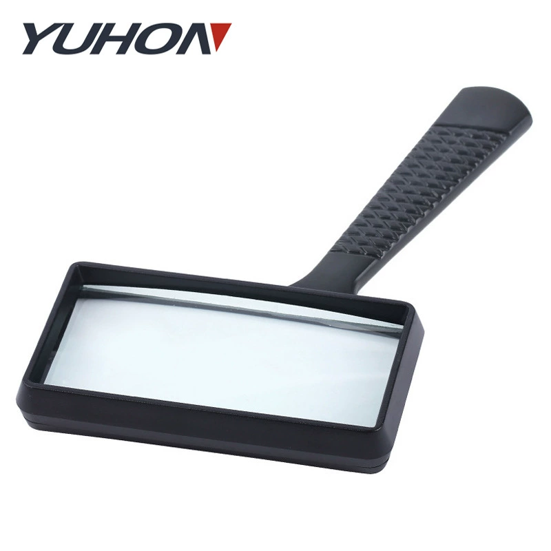 Портативная прямоугольная квадратная линза из оптического стекла, портативная увеличительное стекло для чтения для пожилых родителей