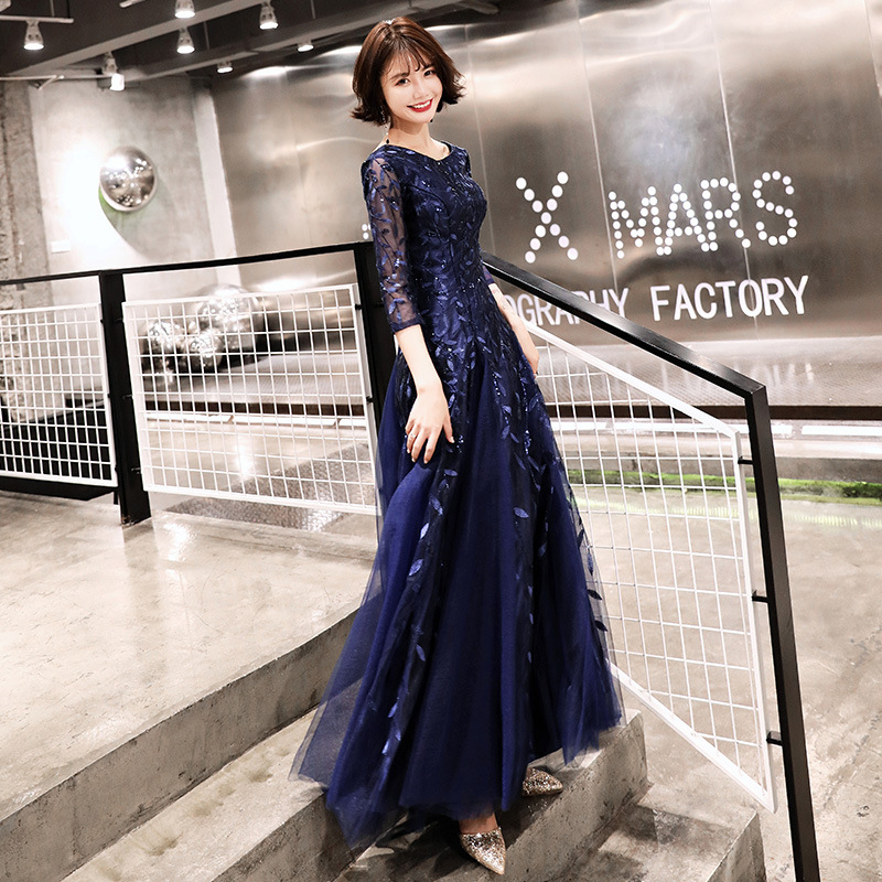Banquet Evening Dress Female 2024 New Host Chorus Dress Long Dress Cross-border Supply Wholesale