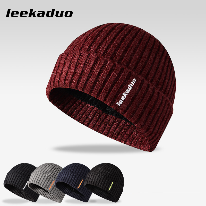 New Autumn And Winter Adult Pullover Hat Embroidered And Flanged Dome Hat, Outdoor Woolen Knitted Hat_voghion.com
