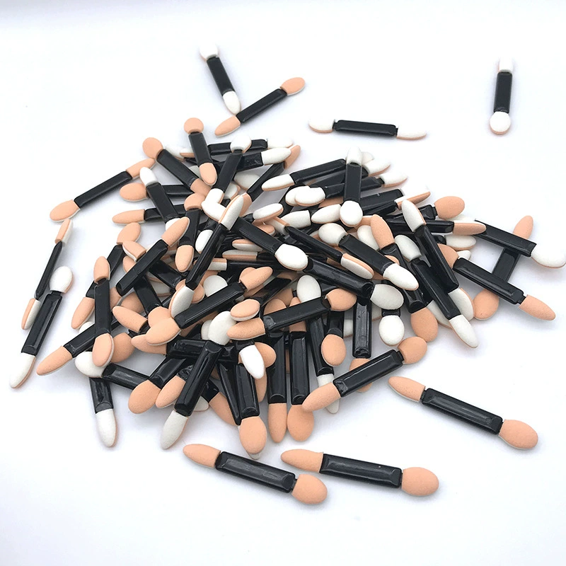 Double-Ended Sponge Eyeshadow Applicator, 5.5 cm, Antibacterial Foam, Pointed & Round Tips