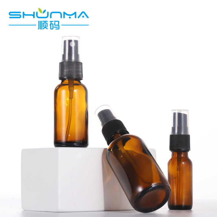 厂家现货 30ml喷雾香水瓶 30ml茶色玻璃精油瓶 60ml透明喷雾瓶