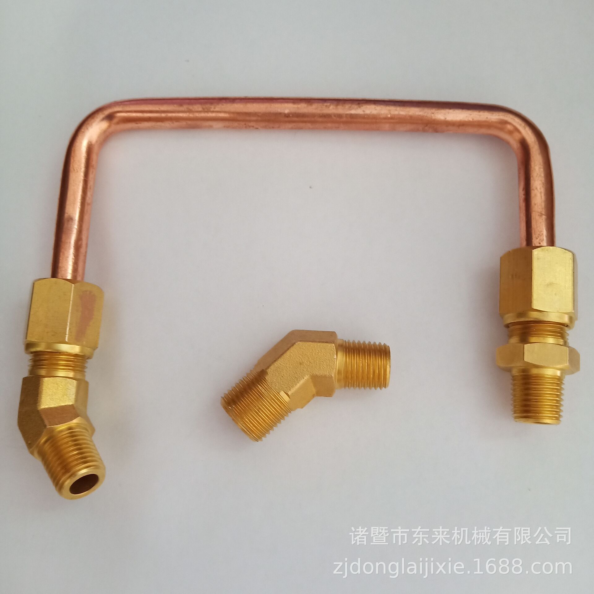 德标氧气终端供氧接头 紫铜卡套管件接头 紫铜焊接直通燃气接头