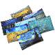 Classical printing creative zero wallet nostalgic oil painting coin bag ladies hands small square bag retro student wallet