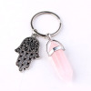 Fashionable crystal, pendant, metal multicoloured keychain