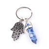 Fashionable crystal, pendant, metal multicoloured keychain