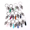 Fashionable crystal, pendant, metal multicoloured keychain