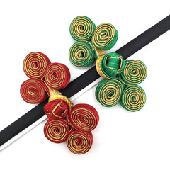 Baixi accessories Chinese handmade cloth three-wheel buttons ethnic style top buttons Tang suit cheongsam plate buttons wholesale manufacturer