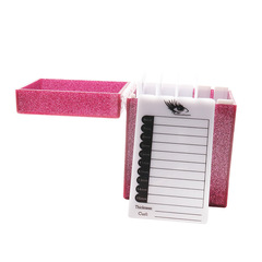 批發睫毛收納盒翻蓋式亞克力白色五層刻度收納盒防塵防摔收納盒