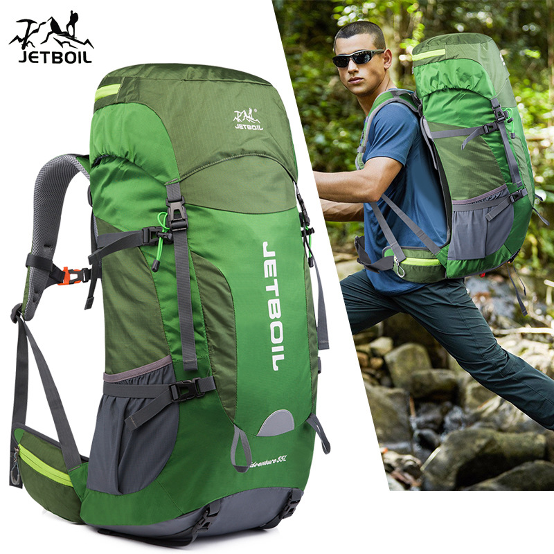 Sports capacious backpack outside climbing