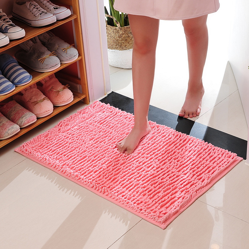 Factory direct microfiber chenille long hair mat carpet door mat absorbent non-slip foot mat dust mat 40*60