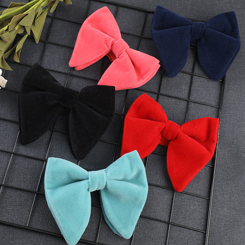 Bow tie, bow tie for women, plush velvet, gold velvet, large pointed bow tie, wholesale manufacturer direct supply