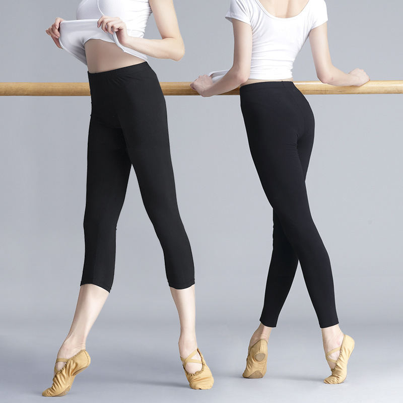 Adult Dance Pants Women's Training Clothes Black Slim Ballet Capri Pants Aerobics Ankle Leggings Shape Pants Adult Dance Pants Women's Training Clothes Black Slim Ballet Capri Pants Aerobics Ankle Leggings Shape Pants