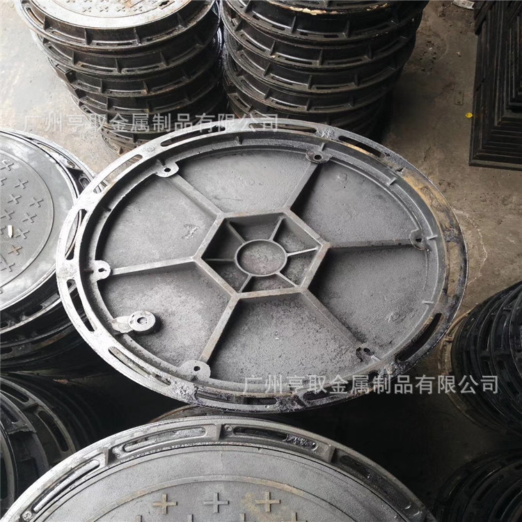 厂家球墨铸铁盖板850*850圆形重型单碧子污雨水字样价格优惠