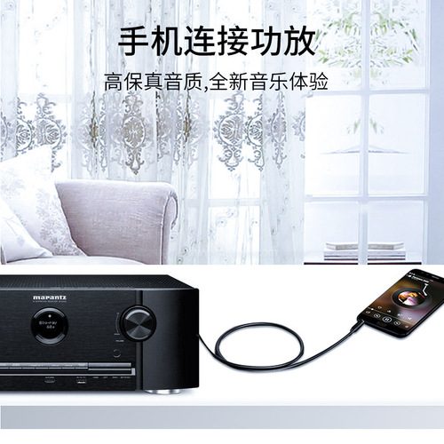 Jinghua 3.5 to 6.5 male to public audio cable mobile phone computer audio cable 6.35mm audio adapter cable