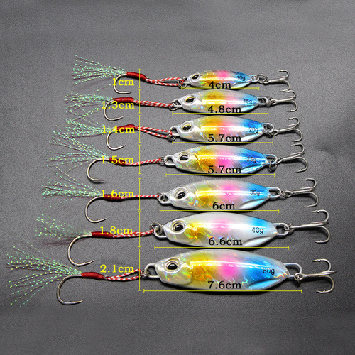 Short version duo iron plate road sub bait Lu Ya bank cast iron plate wrapped lead fish sequin lead fish small iron plate blood groove hook
