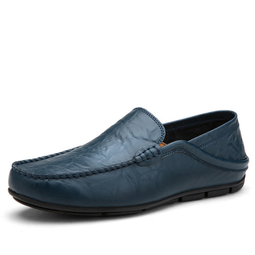 Autumn and winter British genuine leather bean shoes, soft leather shoes, trendy and popular casual driving lazy shoes, heel can be stepped on driving shoes