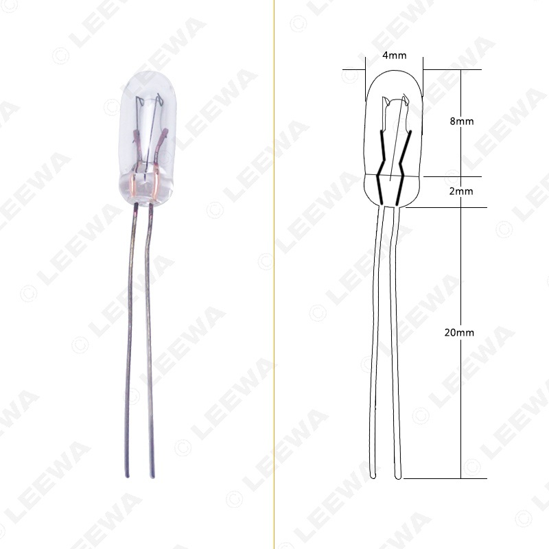 Factory direct sales Car light 12V 1W T4 car instrument lamp Halogen bulb Warm white light