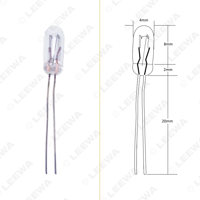 Factory direct sales Car light 12V 1W T4 car instrument lamp Halogen bulb Warm white light