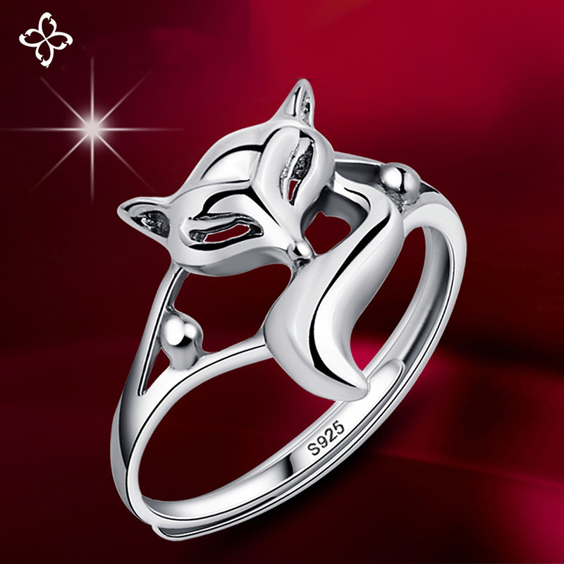 Little Fox Ring Women's Personality Opening This Year Index Finger Trendy Middle Finger Ring Creative Hollow Out Fashion Korean Style