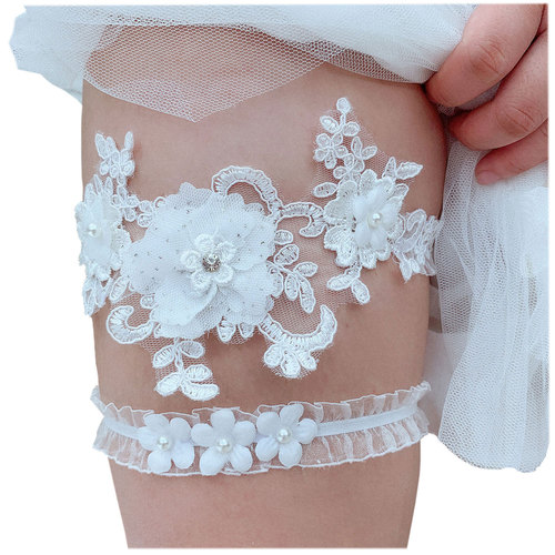 LW29 New Arrival European & American Bridal Garter Lace Suspender Elastic Leg Ring – Western-Style Wedding Accessory