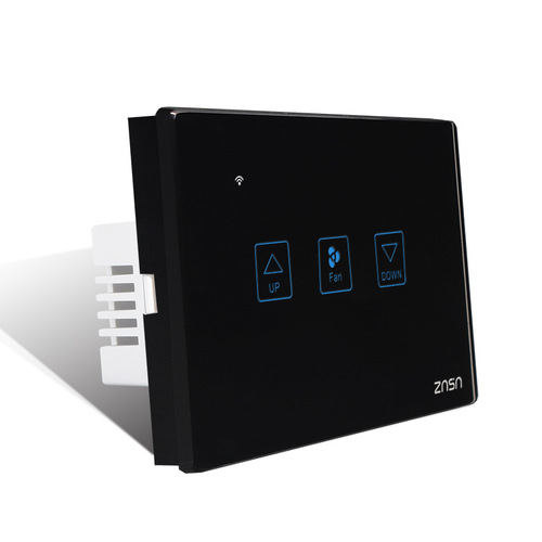 New American standard speed-adjustable smart touch switch WIFI switch mobile phone control smart switch tempered glass panel