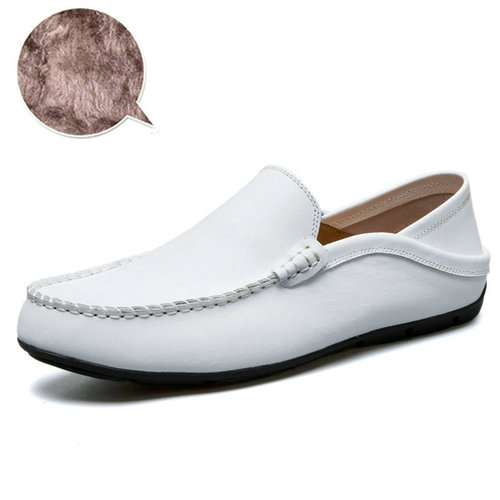 Autumn and winter British genuine leather bean shoes, soft leather shoes, trendy and popular casual driving lazy shoes, heel can be stepped on driving shoes