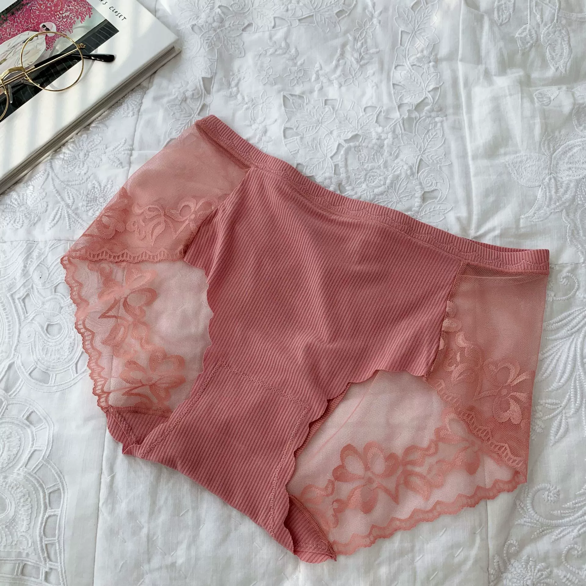 维密姑娘 Summer sexy pants, underwear, mid rise, plus size