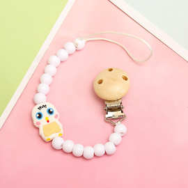 婴儿安抚奶嘴防掉链奶嘴卡通宝宝牙胶链防掉夹带玩具防丢绳挂绳