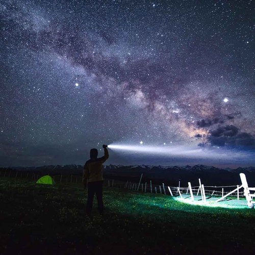 Natuo outdoor strong light flashlight portable high-power long-range rechargeable led xenon lamp high-brightness handheld flashlight