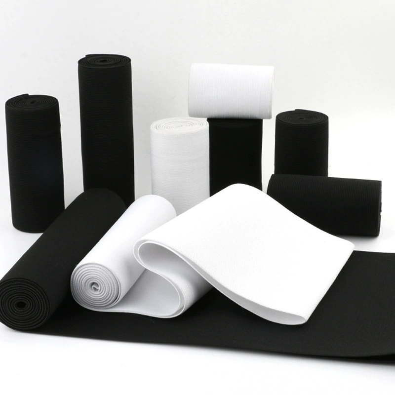 Защитная одежда маска очки плоская резинка оптовая продажа с фабрики 1,0 см-2,0 см вязаная высокая резинка