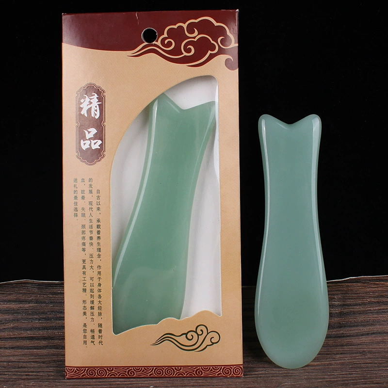 [面部脸部全身通用经络水晶拨经棒点穴笔鱼形刮脸拨筋棒玉石按摩板]