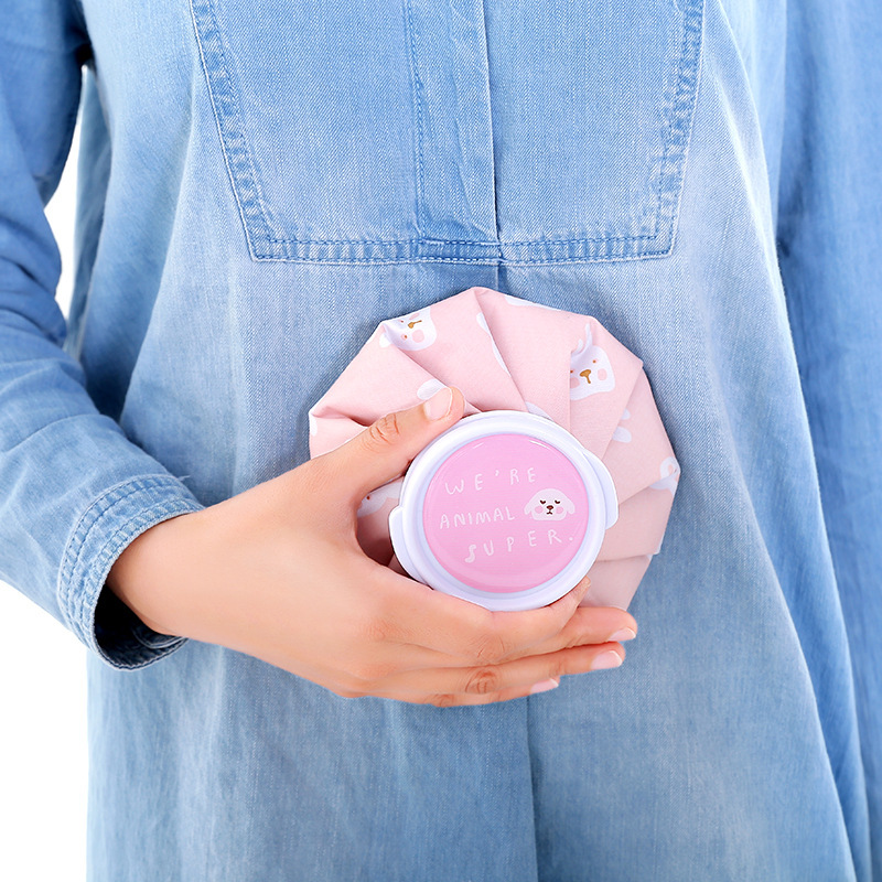 Dibujos animados lindo frío y caliente compresa bolsa de fisioterapia multiusos deportes frío y caliente compresa bolsa hogar portátil mini bolsa de hielo de inyección de agua de refrigeración