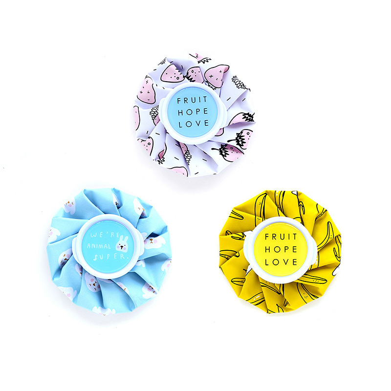 Dibujos animados lindo frío y caliente compresa bolsa de fisioterapia multiusos deportes frío y caliente compresa bolsa hogar portátil mini bolsa de hielo de inyección de agua de refrigeración