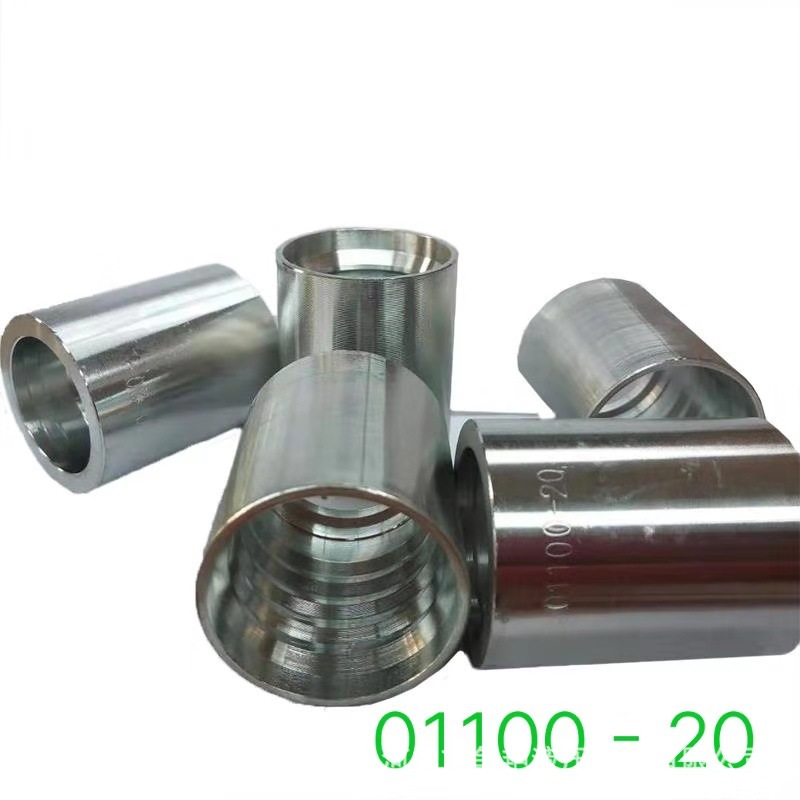 厂家现货 01100-20 液压胶管接头套筒碳钢扣压式胶管接头套筒