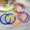 The same exaggerated nightclub wind C -shaped half -circle acrylic semi -transparent fluorescent earrings earrings wholesale