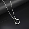 Men's necklace hip-hop style, pendant stainless steel, chain, accessory, jewelry, Korean style, simple and elegant design