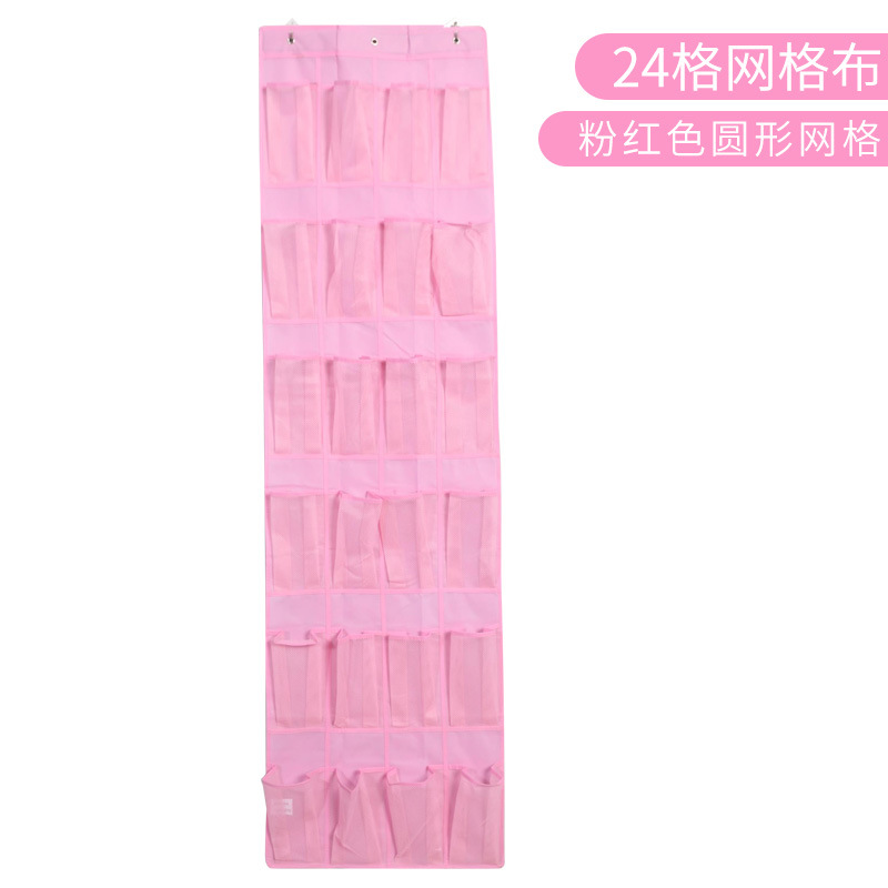 Bolsa de almacenamiento colgante multifuncional para dormitorio, no tejida, 24 rejillas, bolsa de almacenamiento para puerta de dormitorio de niñas, almacenamiento de zapatos colgante