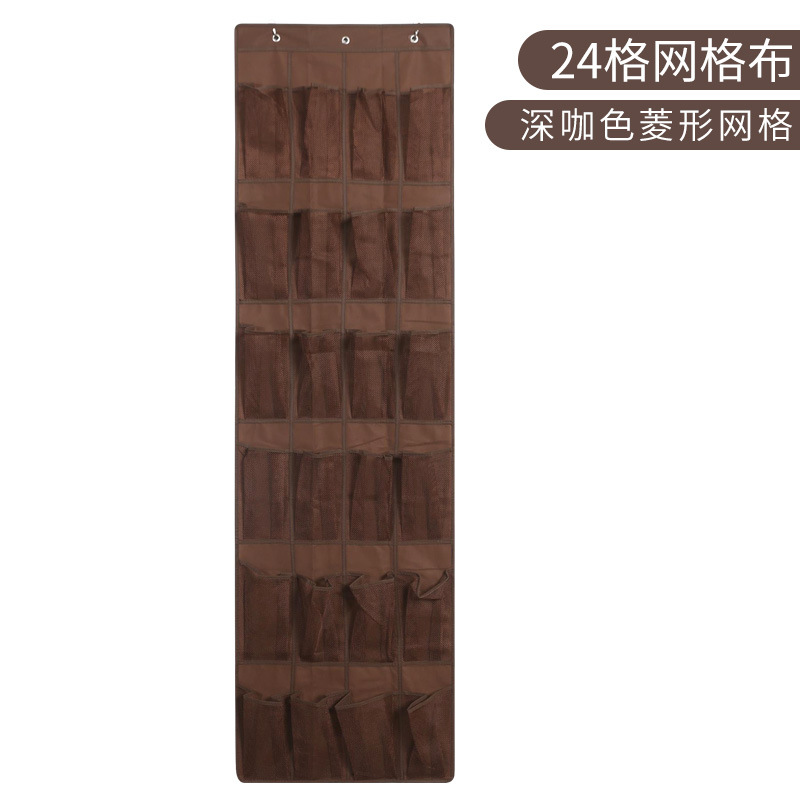 Bolsa de almacenamiento colgante multifuncional para dormitorio, no tejida, 24 rejillas, bolsa de almacenamiento para puerta de dormitorio de niñas, almacenamiento de zapatos colgante