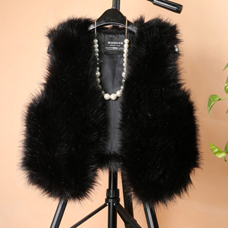 Spot Slim Fur Outwear New Fur Outwear Vest Autumn and Winter Imitation Fox Fur Vest Short Style Spot Slim Fur Outwear New Fur Outwear Vest Autumn and Winter Imitation Fox Fur Vest Short Style