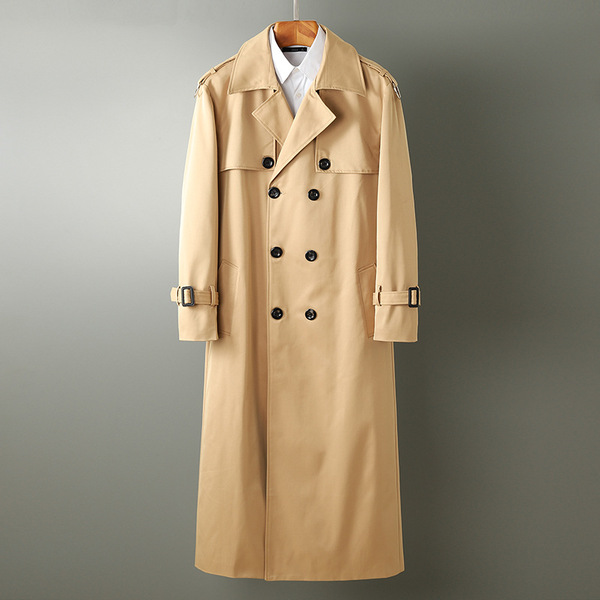 Men's autumn long trench coat